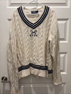 Polo by Ralph Lauren Cream Logo Cricket Sweater